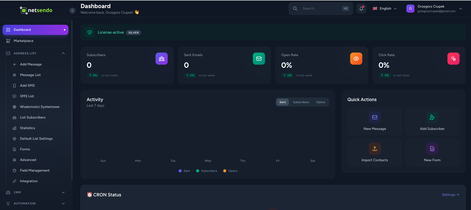 NetSendo Dashboard