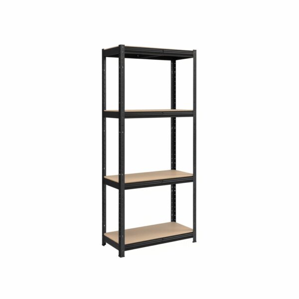 Regał magazynowy 4 poziomy 174x80x40 150 kg czarny